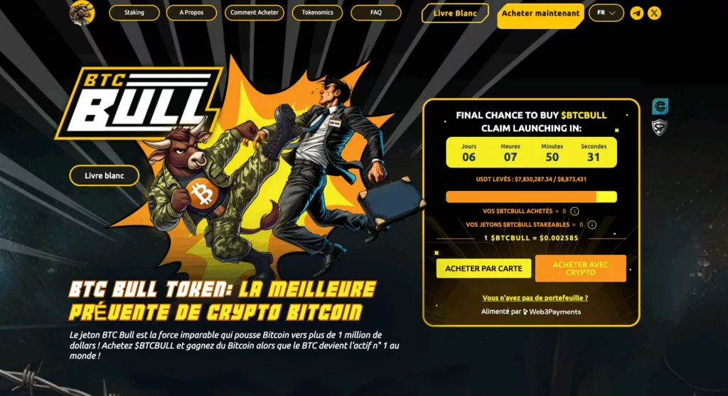 Fin de prévente de Bitcoin Bull