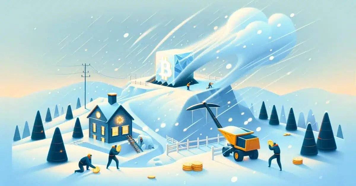 Tempête Hivernale Frappe Fort les Mineurs Bitcoin Américains