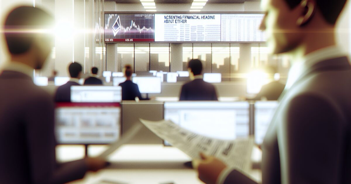 Ether Plonge Sous 2000$ et Fait Perdre 686 Millions à Une Firme de Trading