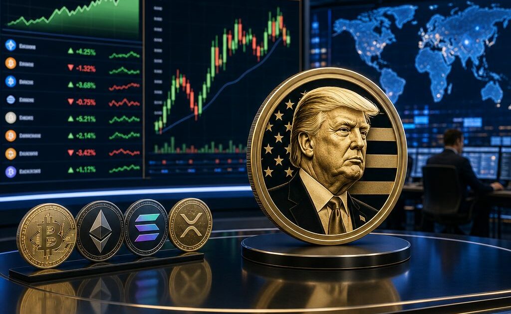Daily crypto market movers featuring Official Trump