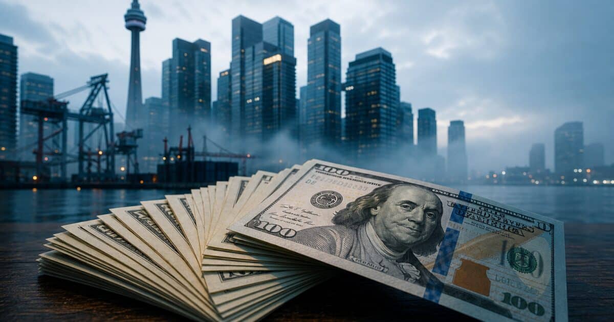 The Canadian Dollar Slides as Oil Drops Below Key Levels Again